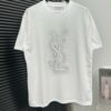 YSL Saint Laurent 25SS Rhinestone Short-Sleeve T-Shirt