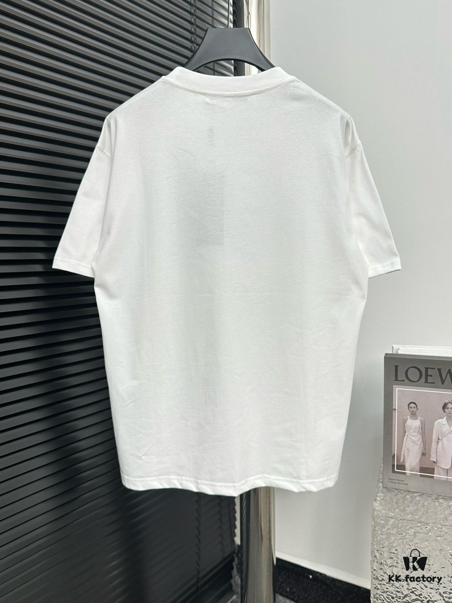 YSL Saint Laurent 25SS Rhinestone Short-Sleeve T-Shirt