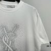 YSL Saint Laurent 25SS Rhinestone Short-Sleeve T-Shirt