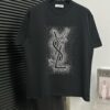 YSL Saint Laurent 25SS Rhinestone Short Sleeve T-Shirt