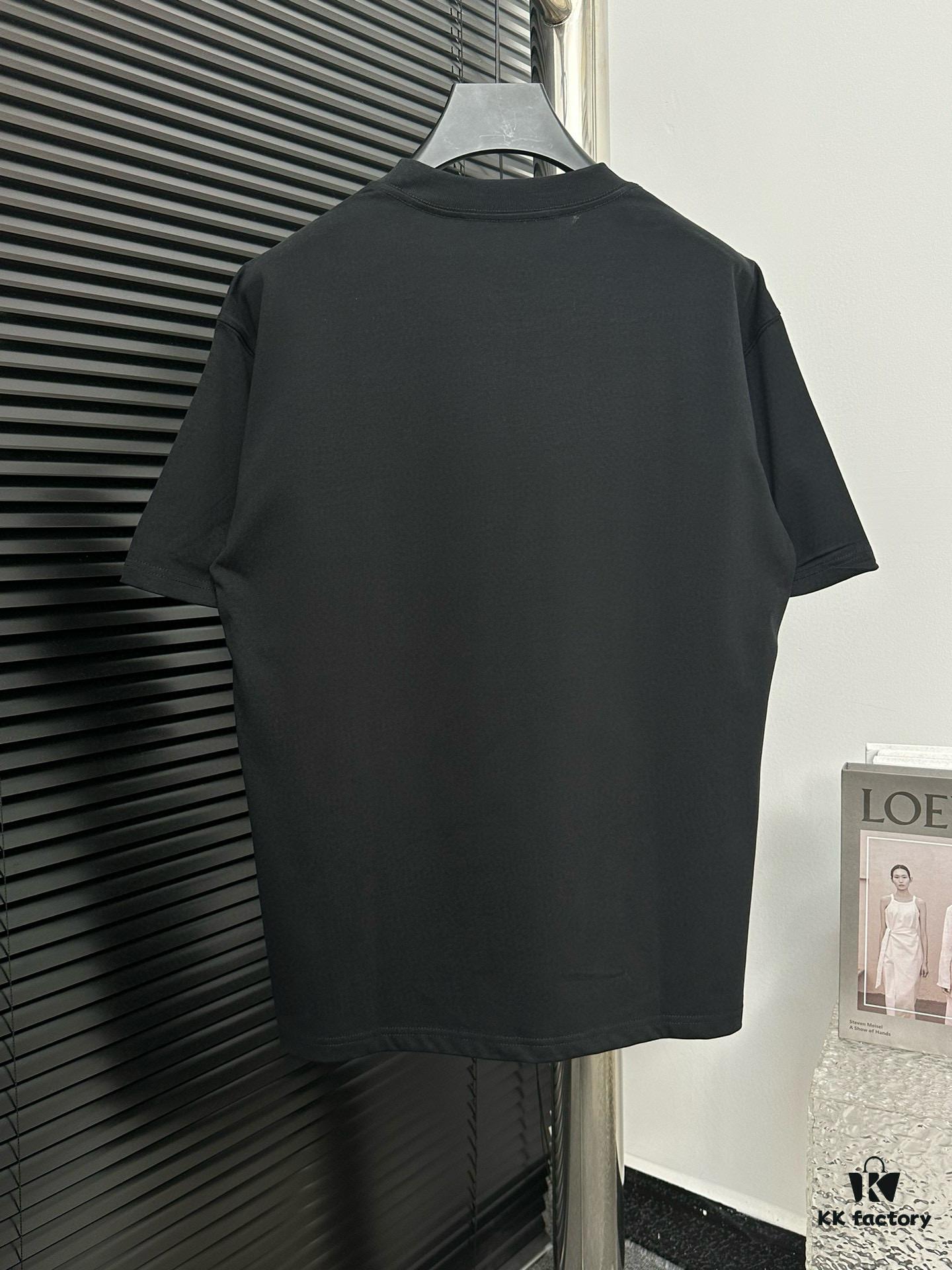 YSL Saint Laurent 25SS Rhinestone Short Sleeve T-Shirt