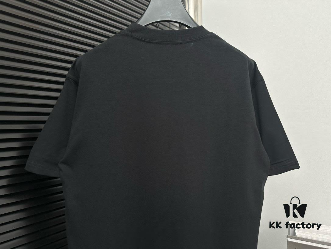 YSL Saint Laurent 25SS Rhinestone Short Sleeve T-Shirt