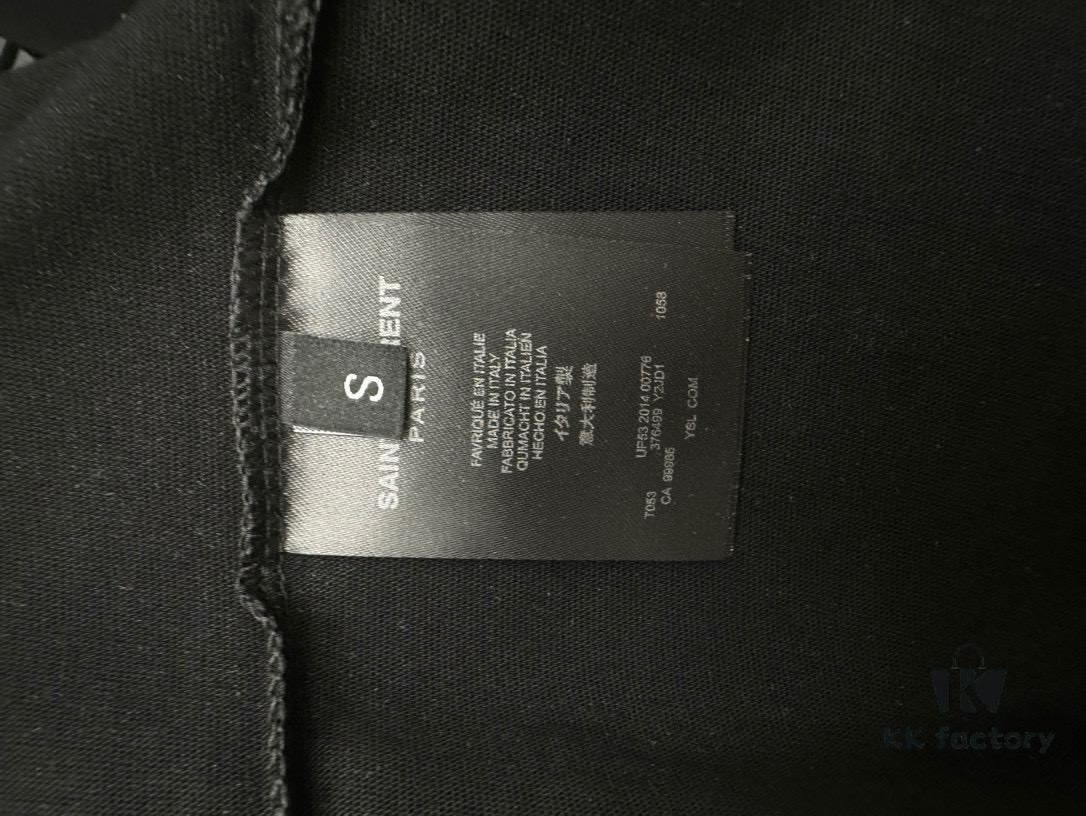 YSL Saint Laurent 25SS Rhinestone Short Sleeve T-Shirt