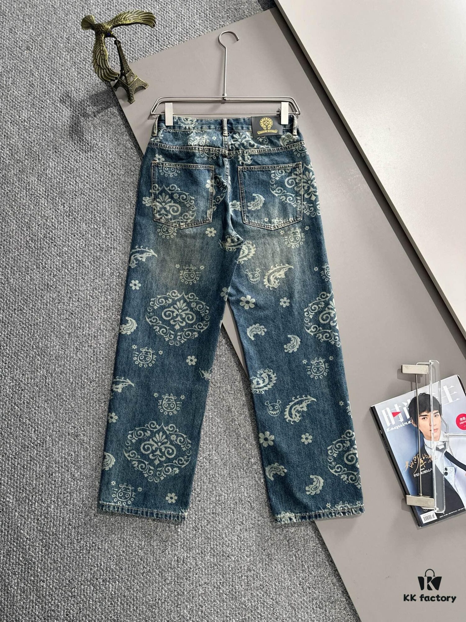 Chrome Hearts 2025 All-Season Loose Straight-Leg Jeans, Ultimate Trendsetter Fashion! Crafted from Imported Japanese Denim Fabric, Soft, Comfortable, Breathable, and Stylish with a Modern Vintage Hue – Perfect for Everyday Luxury Wear