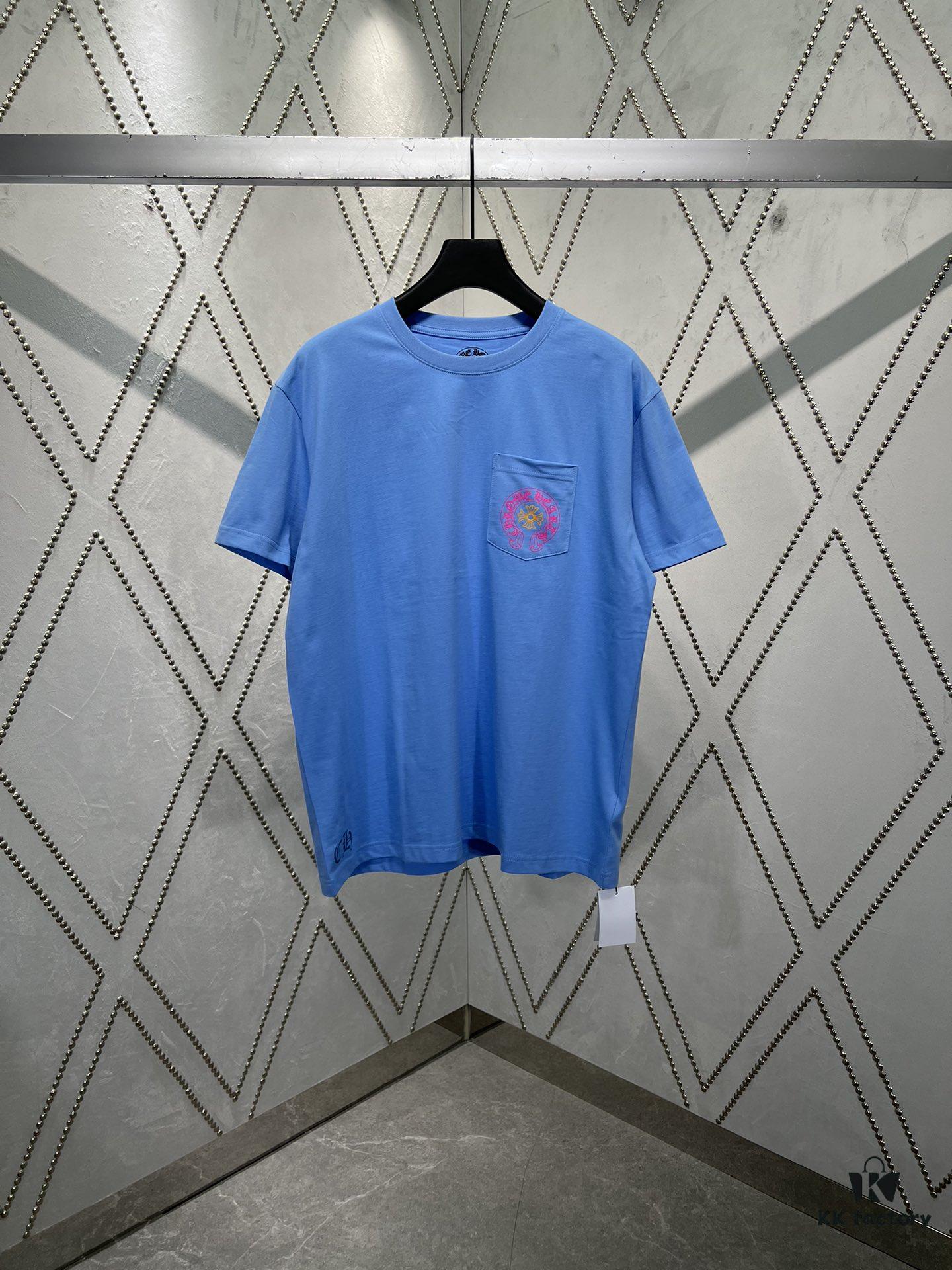 Chrome Hearts FW25 Printed Round-Neck Short-Sleeve T-Shirt Unisex Blue