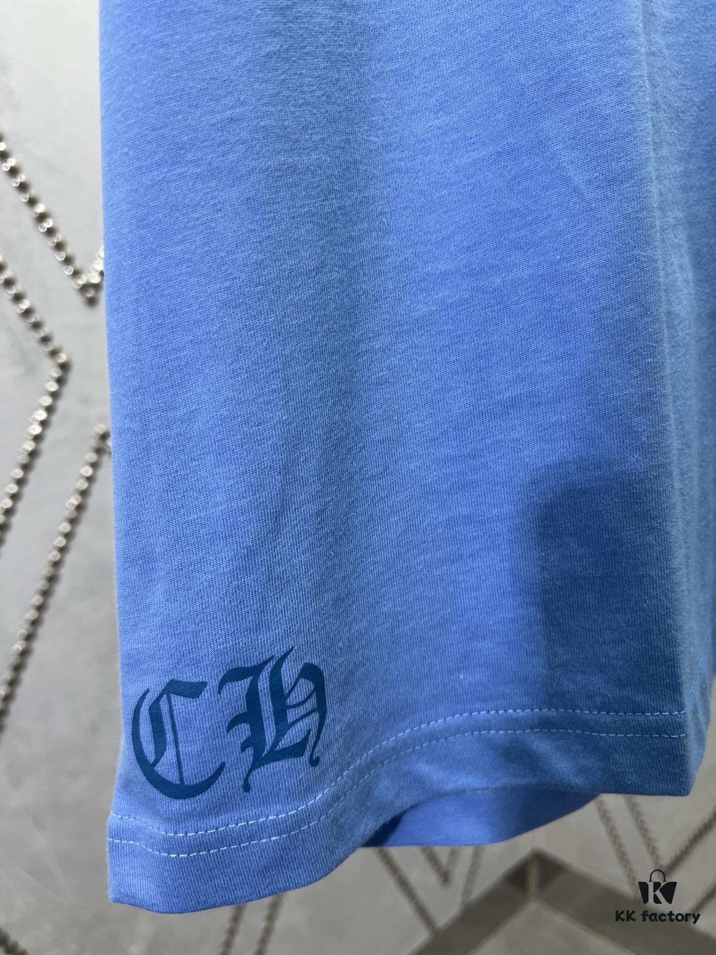 Chrome Hearts FW25 Printed Round-Neck Short-Sleeve T-Shirt Unisex Blue