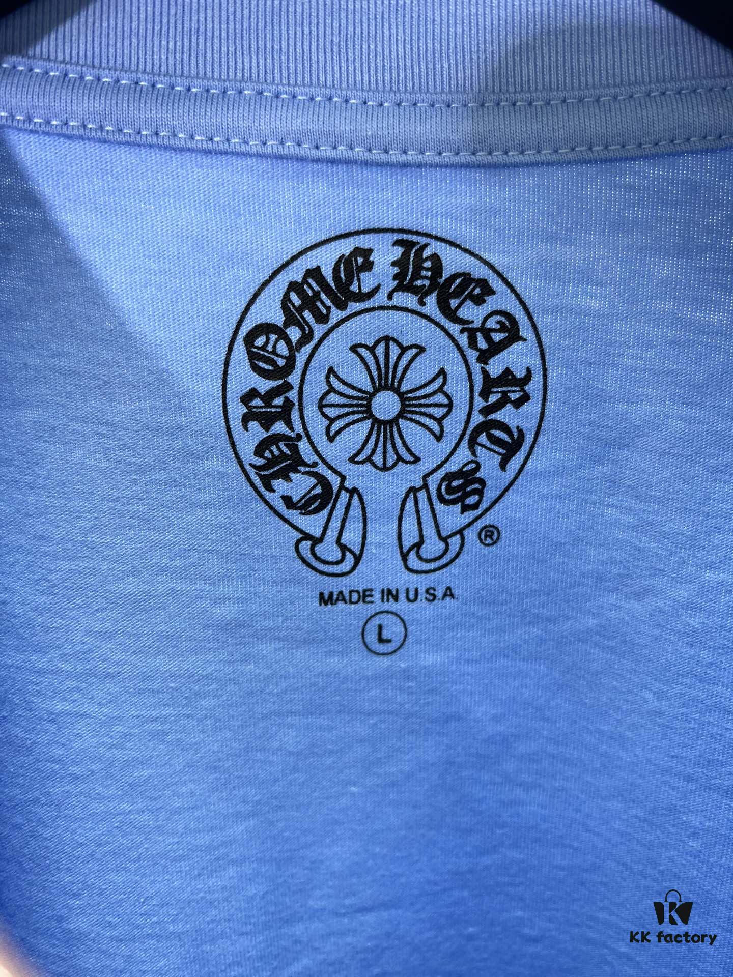 Chrome Hearts FW25 Printed Round-Neck Short-Sleeve T-Shirt Unisex Blue