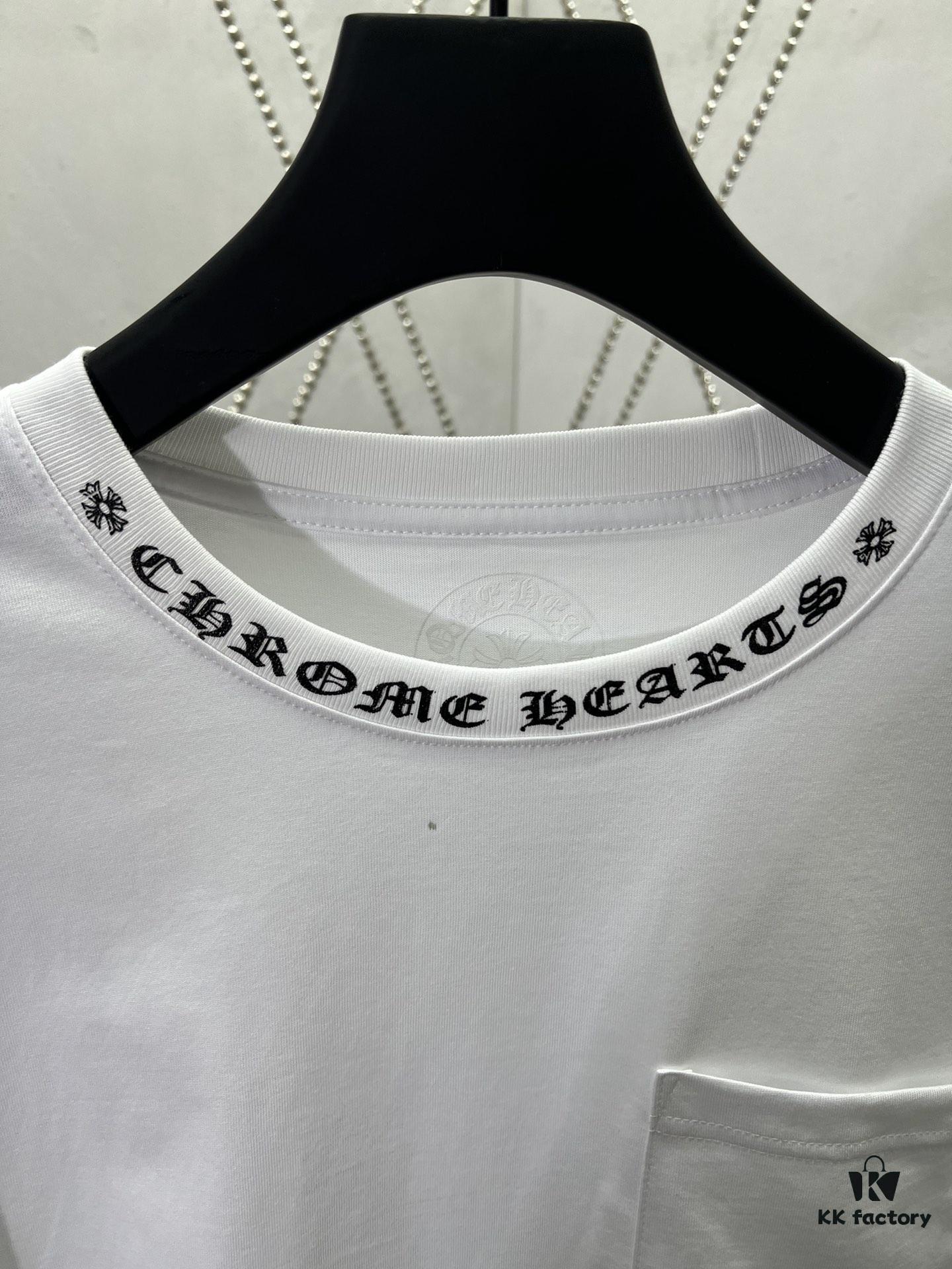 Chrome Hearts Short Sleeve T-Shirt with Neckline Sanskrit Logo Unisex