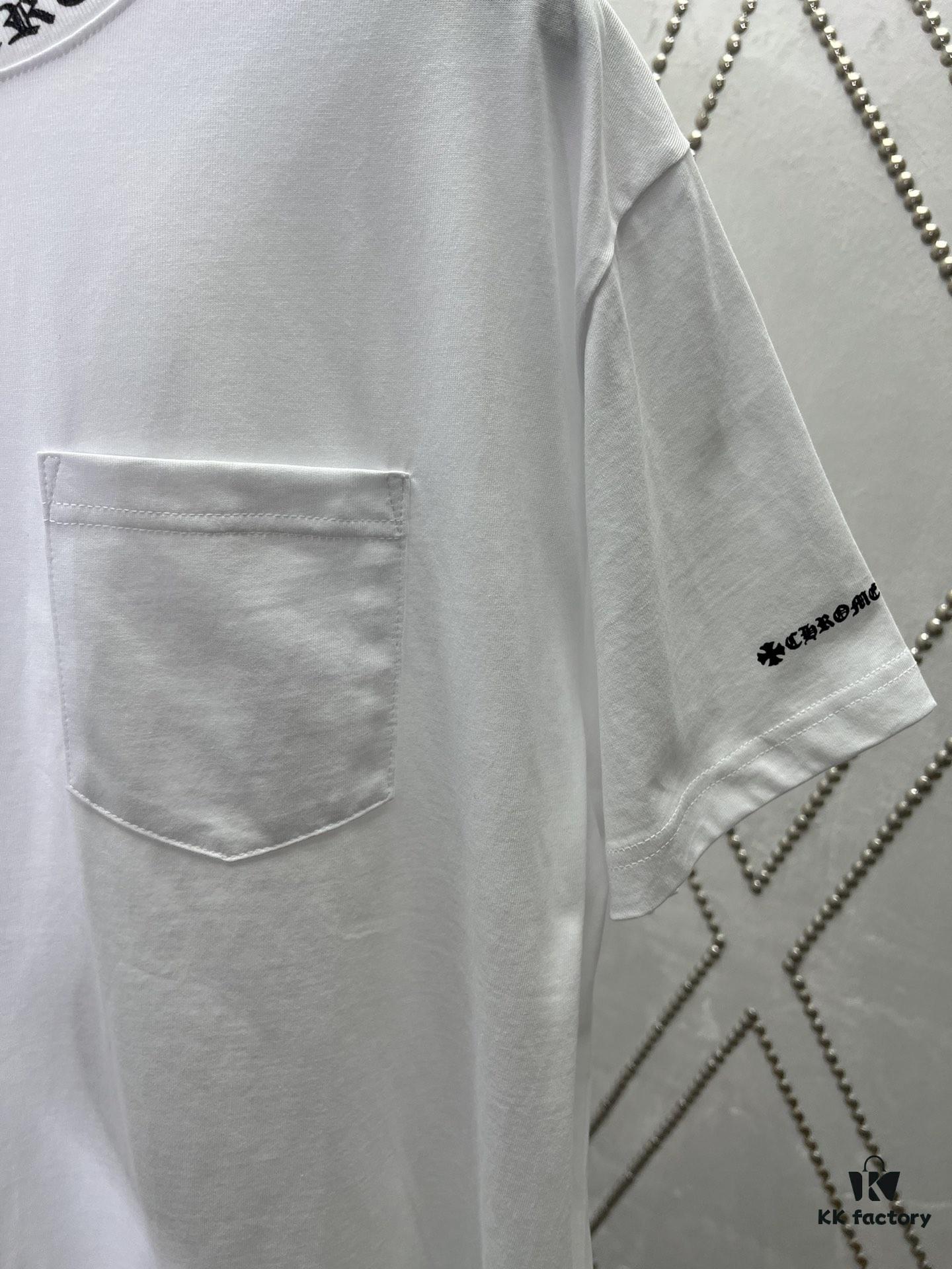 Chrome Hearts Short Sleeve T-Shirt with Neckline Sanskrit Logo Unisex