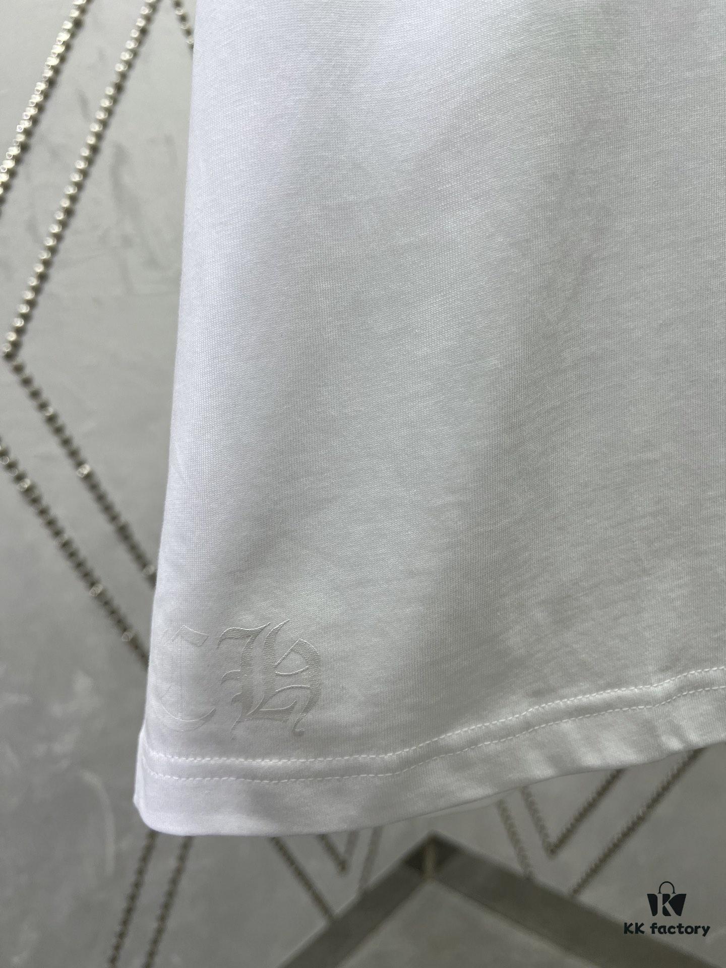 Chrome Hearts Short Sleeve T-Shirt with Neckline Sanskrit Logo Unisex