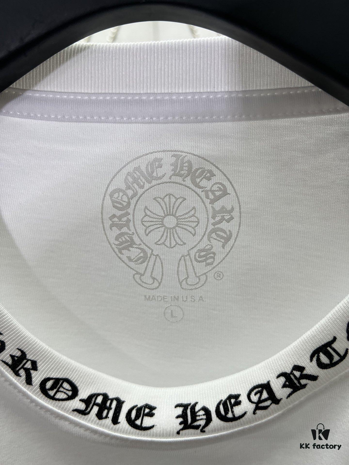 Chrome Hearts Short Sleeve T-Shirt with Neckline Sanskrit Logo Unisex