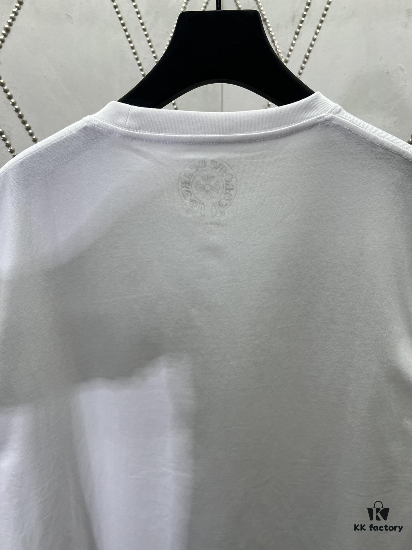 Chrome Hearts Short Sleeve T-Shirt with Neckline Sanskrit Logo Unisex