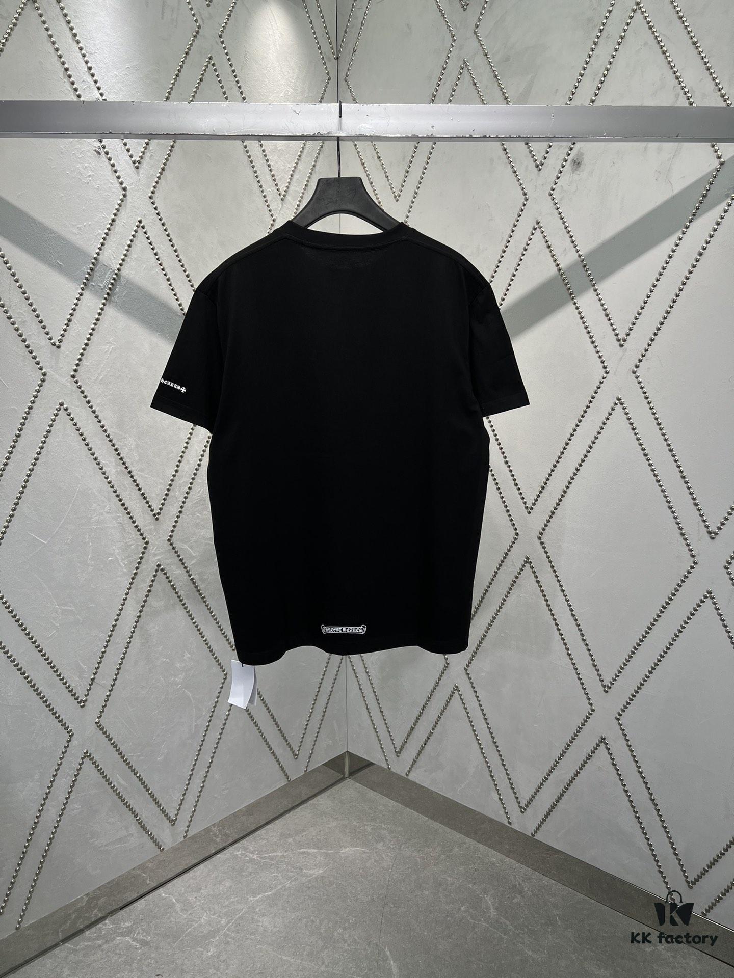 Chrome Hearts Short Sleeve T-Shirt with Neckline Sanskrit Logo Unisex