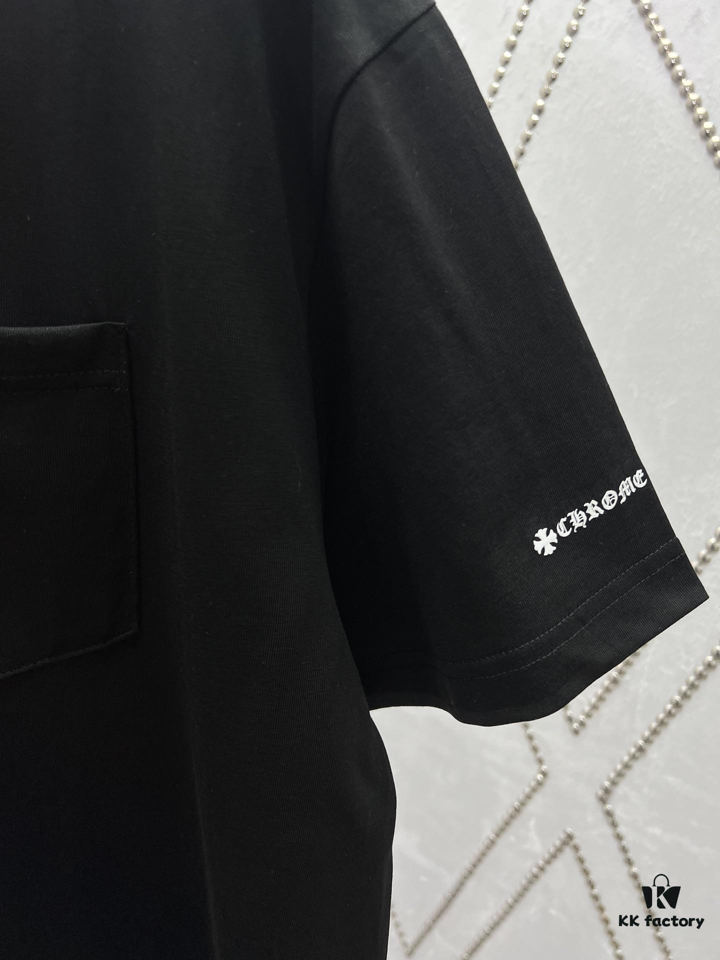 Chrome Hearts Short Sleeve T-Shirt with Neckline Sanskrit Logo Unisex