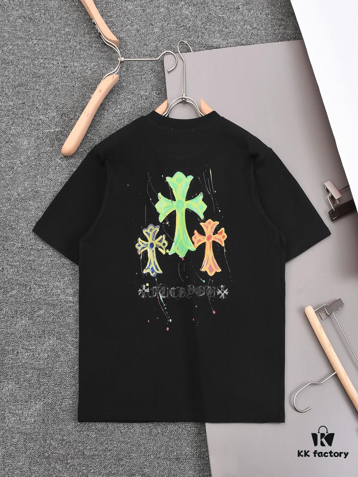 New Arrival 25S Chrome Hearts Digital Print T-Shirt, Premium Washed Cotton Fabric, Unisex Loose Fit Fashion Streetwear