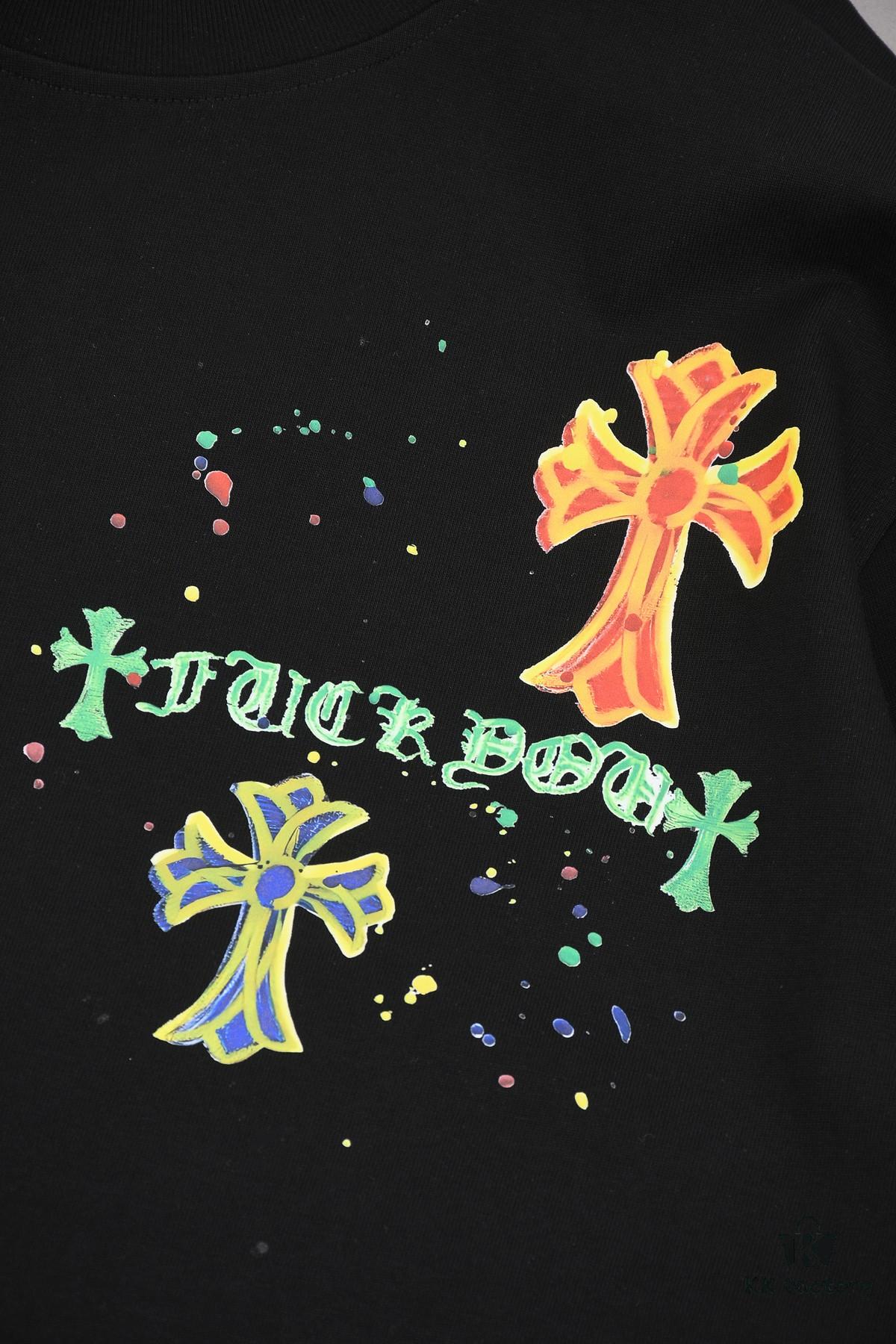 New Arrival 25S Chrome Hearts Digital Print T-Shirt, Premium Washed Cotton Fabric, Unisex Loose Fit Fashion Streetwear