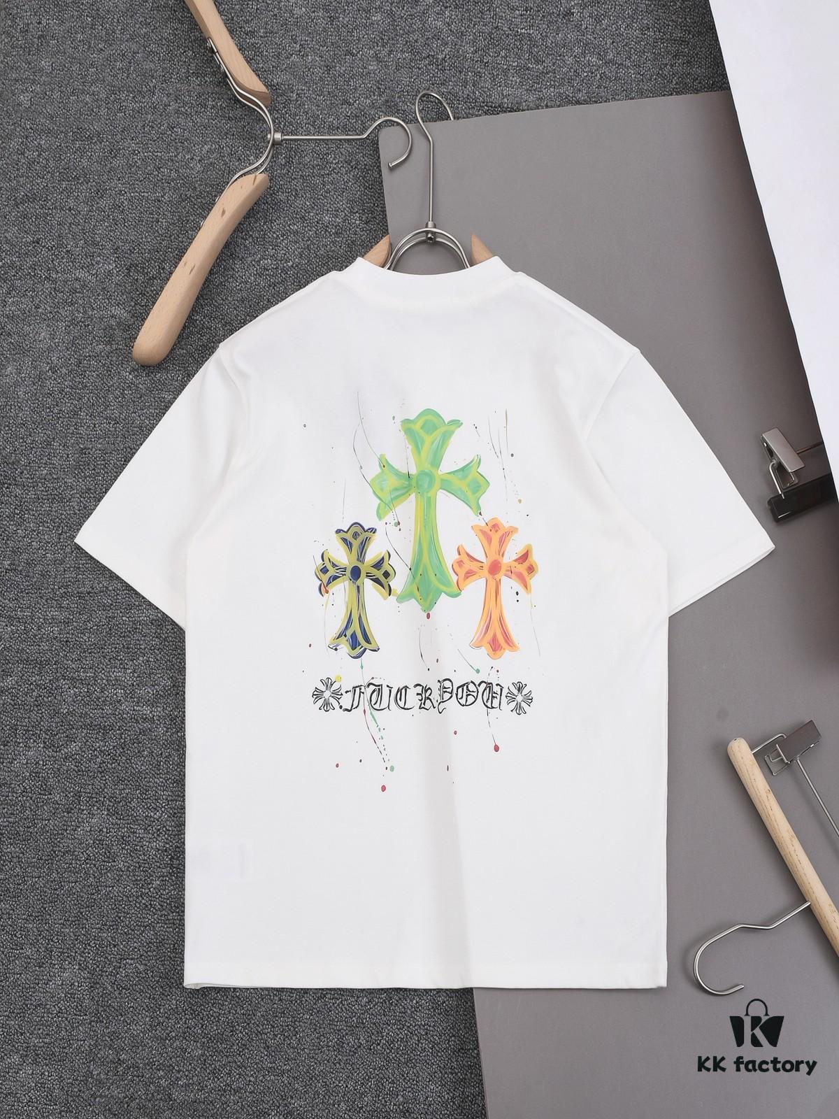 New Arrival 25S Chrome Hearts Digital Print T-Shirt, Pre-washed Cotton Fabric, Unisex Loose Fit, Soft and Comfortable