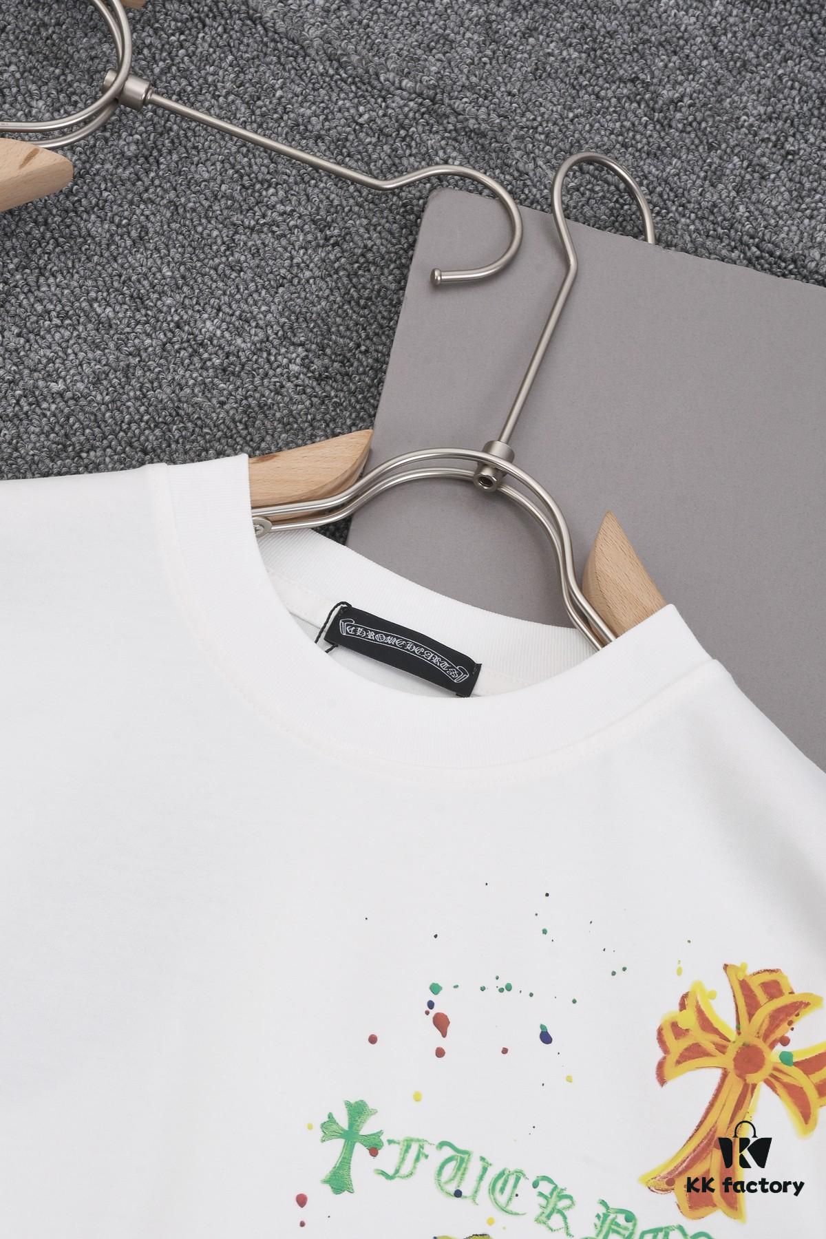 New Arrival 25S Chrome Hearts Digital Print T-Shirt, Pre-washed Cotton Fabric, Unisex Loose Fit, Soft and Comfortable