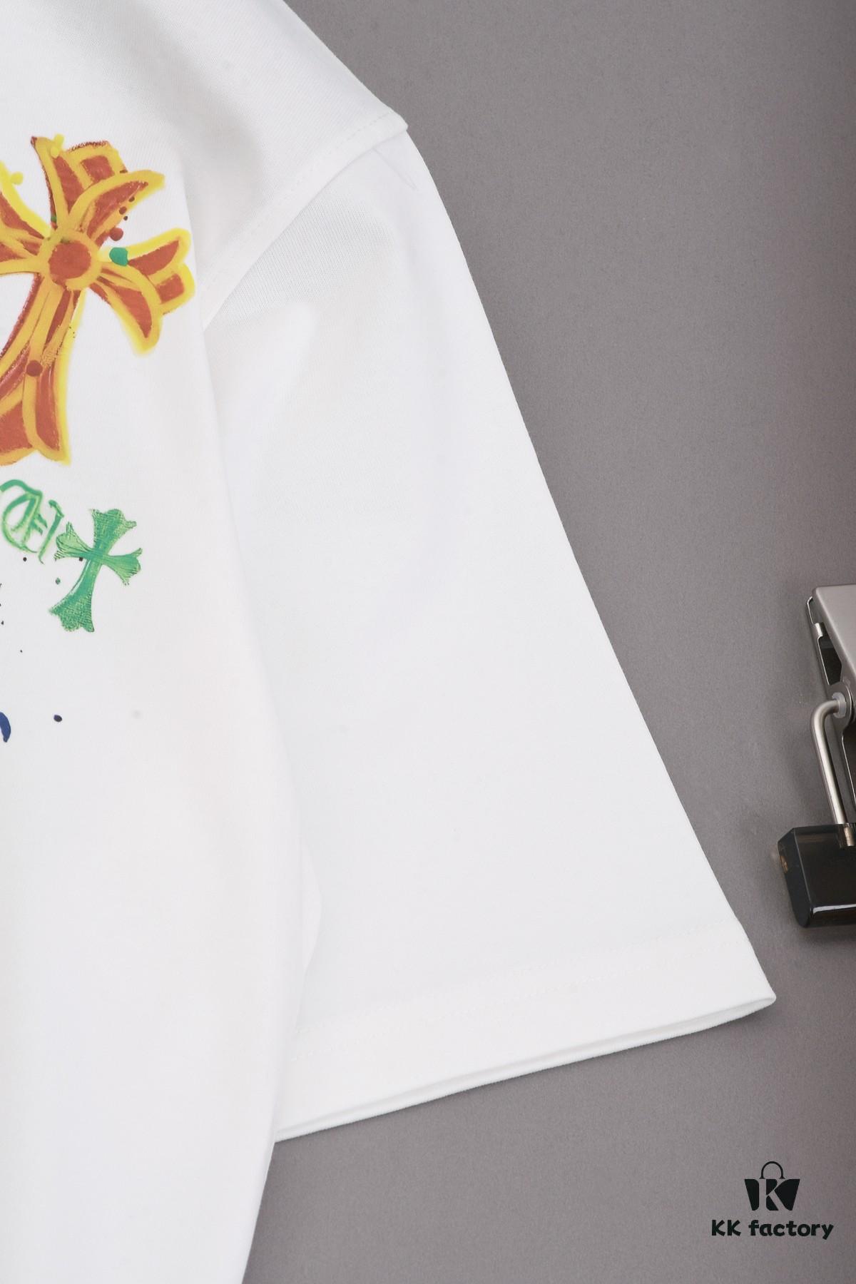 New Arrival 25S Chrome Hearts Digital Print T-Shirt, Pre-washed Cotton Fabric, Unisex Loose Fit, Soft and Comfortable