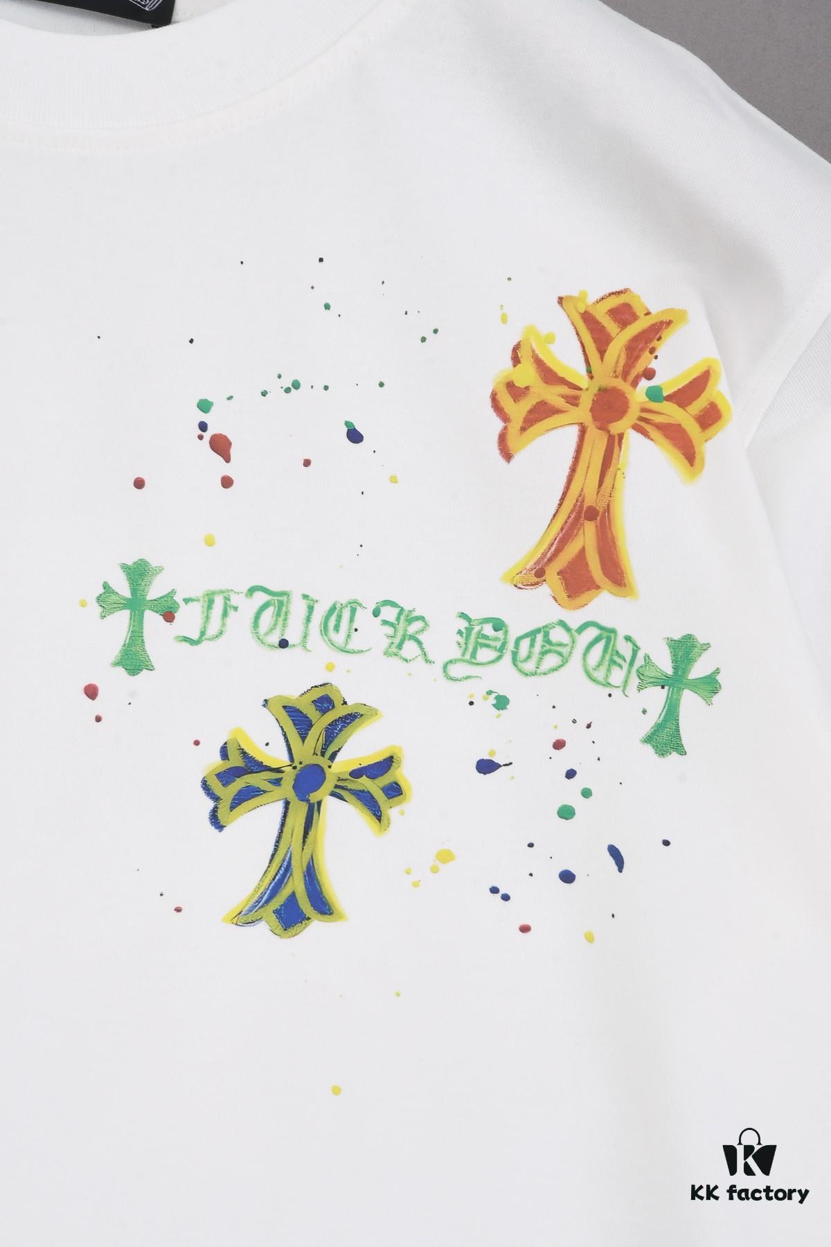 New Arrival 25S Chrome Hearts Digital Print T-Shirt, Pre-washed Cotton Fabric, Unisex Loose Fit, Soft and Comfortable