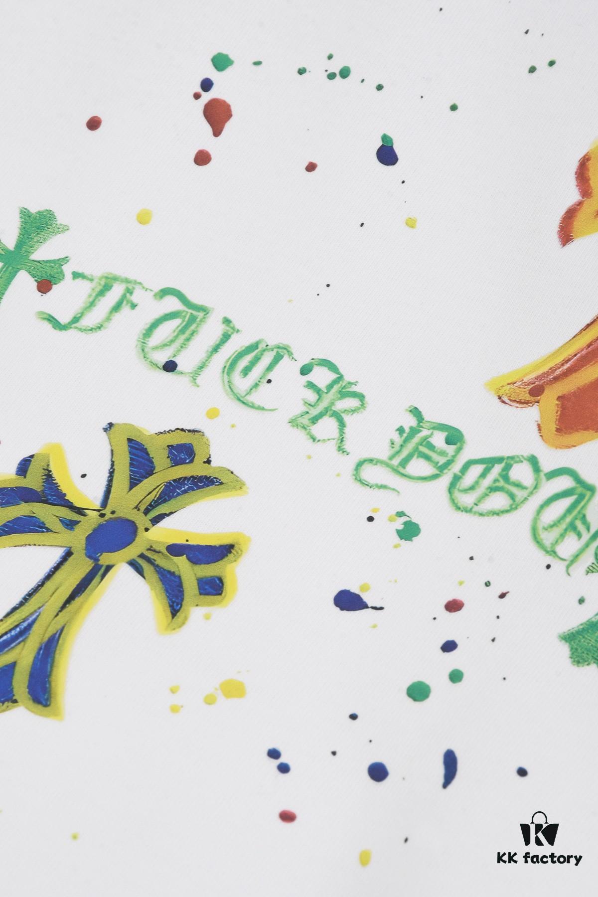 New Arrival 25S Chrome Hearts Digital Print T-Shirt, Pre-washed Cotton Fabric, Unisex Loose Fit, Soft and Comfortable