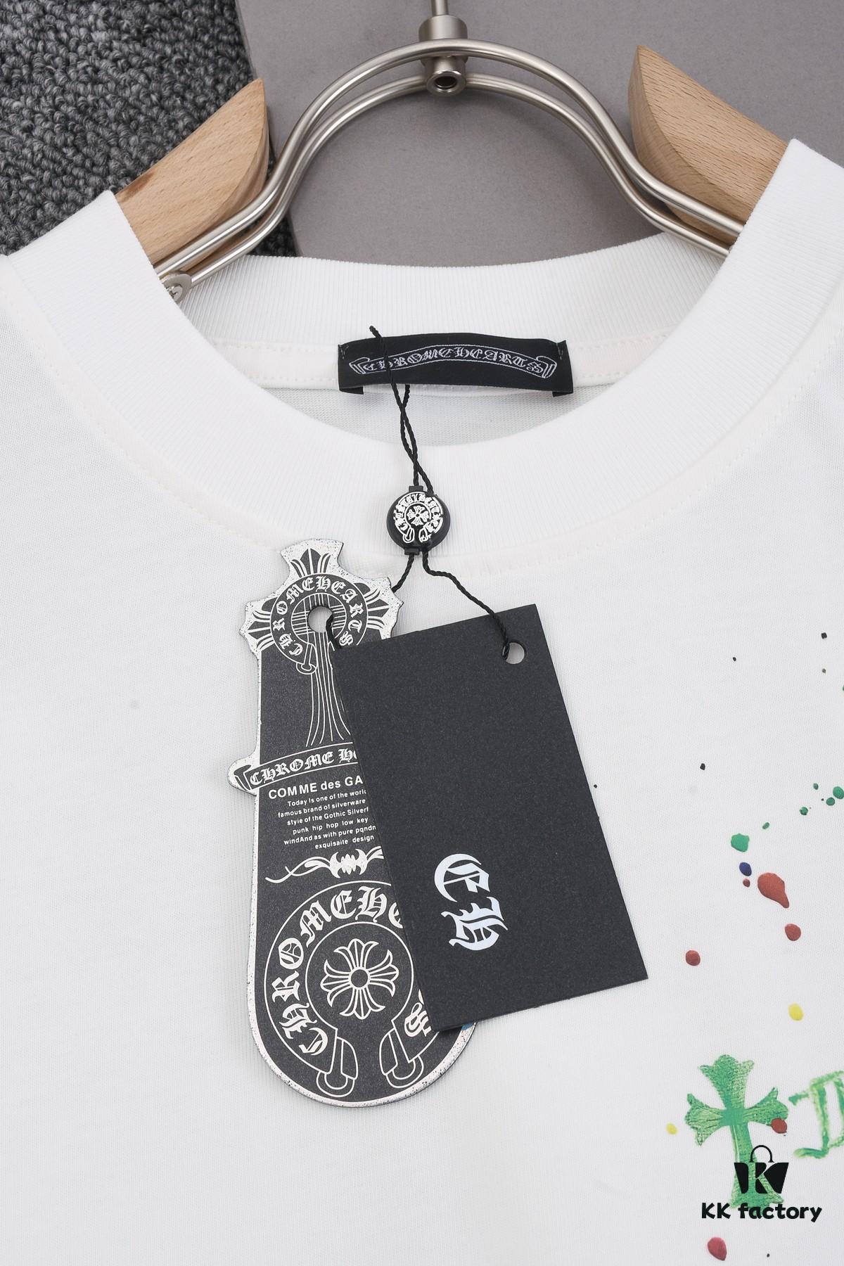 New Arrival 25S Chrome Hearts Digital Print T-Shirt, Pre-washed Cotton Fabric, Unisex Loose Fit, Soft and Comfortable