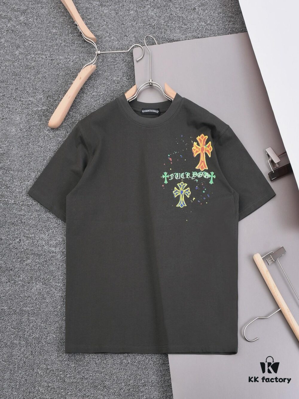 New Arrival 25S Crocodile Heart Digital Print T-Shirt, Heavyweight Washed Cotton Unisex Fashion Tee