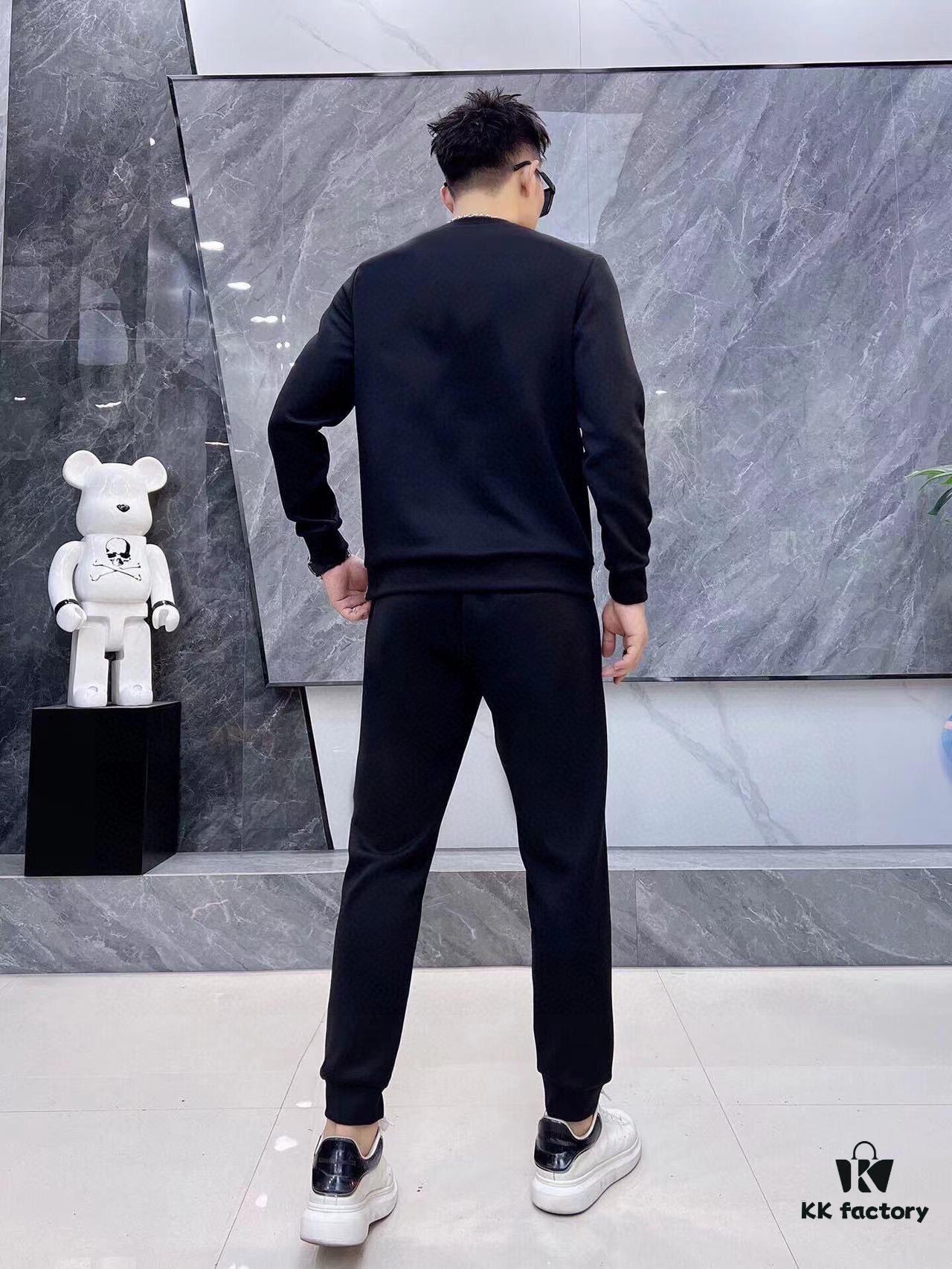 ChampionHearts (Croxxheart) Plus-Size Men's Fashion Hoodie Set – 2025 New Arrival, Premium Quality Roman Cotton, Elegant Design with Original Hardware