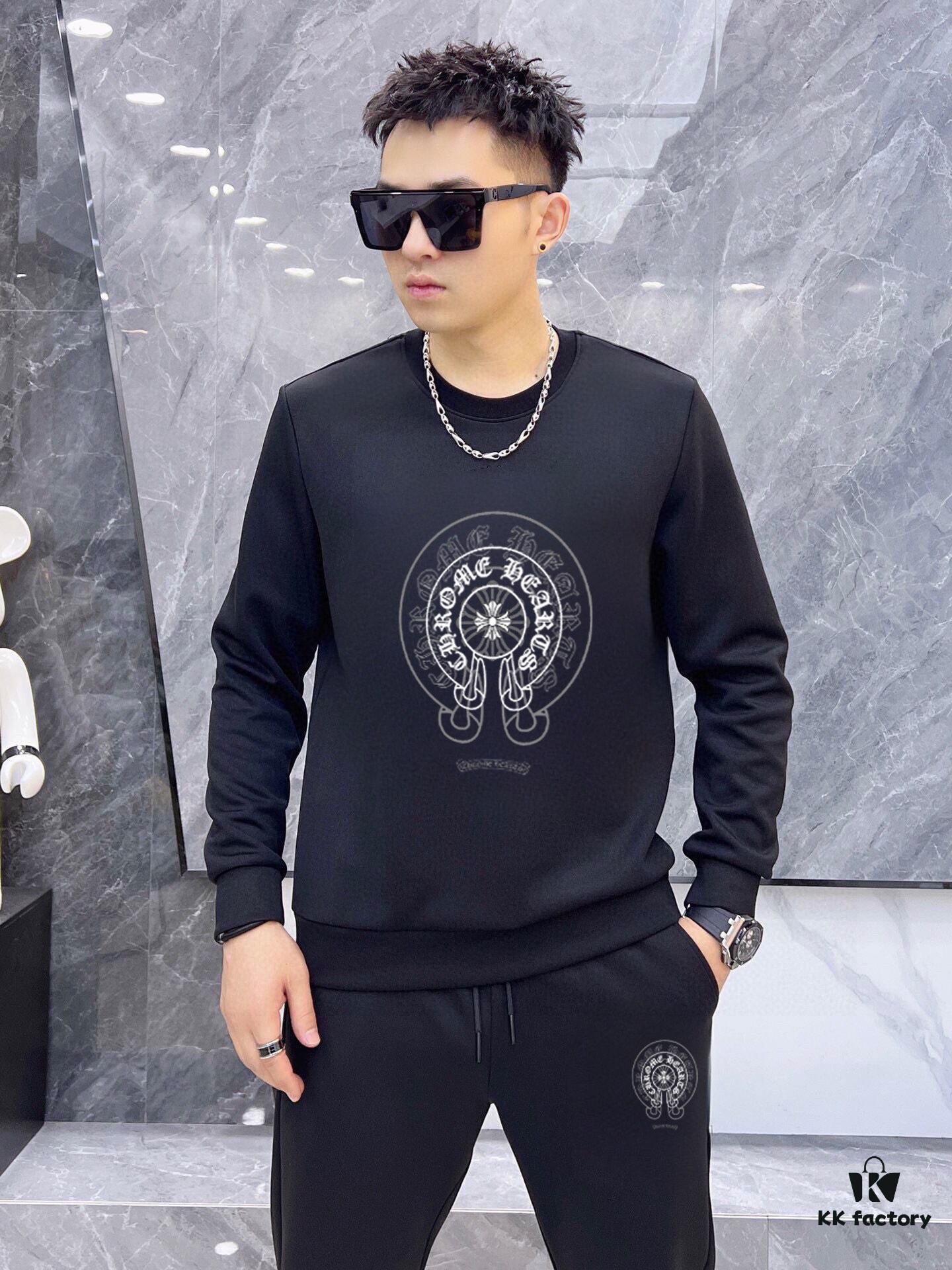 ChampionHearts (Croxxheart) Plus-Size Men's Fashion Hoodie Set – 2025 New Arrival, Premium Quality Roman Cotton, Elegant Design with Original Hardware