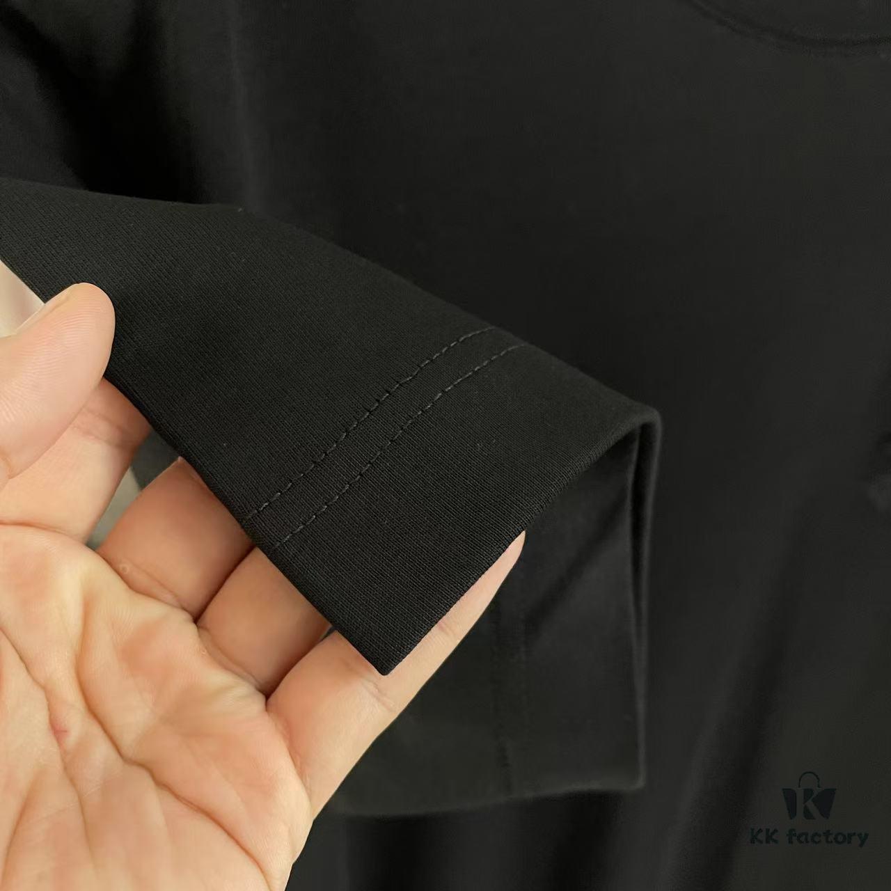 CH Cro * 2025 Summer New Arrival Sanskrit Horse Hoof Cross, Intersecting Vacuum Embroidery Short Sleeve T-Shirt, Custom 300g Fabric, Unisex Design