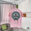 CH Crochet 2025 Summer New Arrival Buddhist Mantra Cross Horseshoe Print Short Sleeve T-Shirt Custom 300g Fabric Unisex