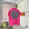 Ch Kro *2025 Summer New Arrival Buddhist Mantra Cross and Horseshoe Print Short Sleeve T-Shirt Custom 300g Fabric Unisex