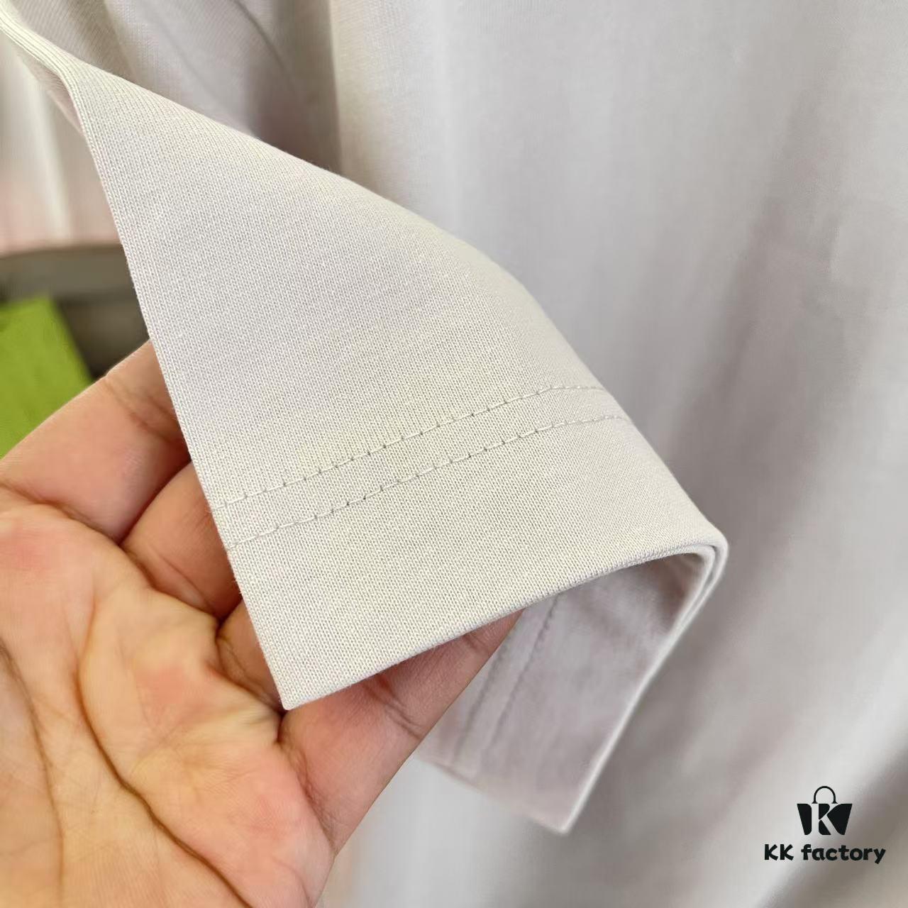 CH Crochet 2025 Summer New Arrival Buddhist Mantra Cross & Horseshoe Print Short Sleeve T-Shirt Custom 300g Fabric Unisex