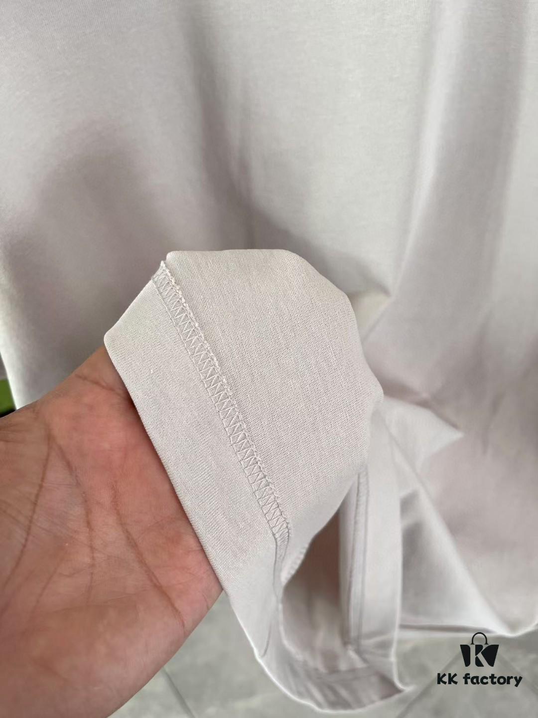 CH Crochet 2025 Summer New Arrival Buddhist Mantra Cross & Horseshoe Print Short Sleeve T-Shirt Custom 300g Fabric Unisex