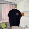 chクロ 2025 Summer New Arrival Buddhist Mantra Cross Horseshoe Print Short Sleeve T-Shirt Custom 300g Fabric Unisex