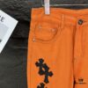 Chrome Hearts 2025 New Limited Edition Bull Denim Pants with Cross Patch, Flared Washed Jeans