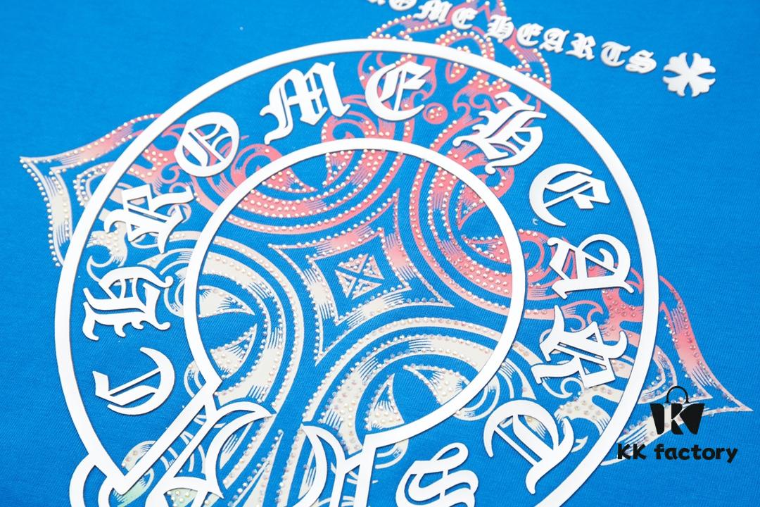 Ch*ome Hearte CH 25SS Early Spring New Arrival Silicone Print Rhinestone Short Sleeve T-Shirt