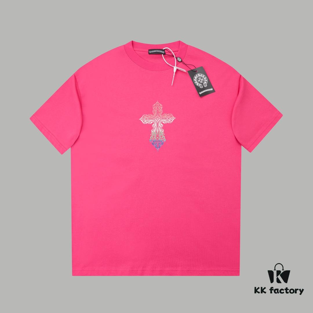 Ch*ome Hearte CH 25SS Spring Collection New Arrival Silicone Print Rhinestone Short Sleeve T-Shirt