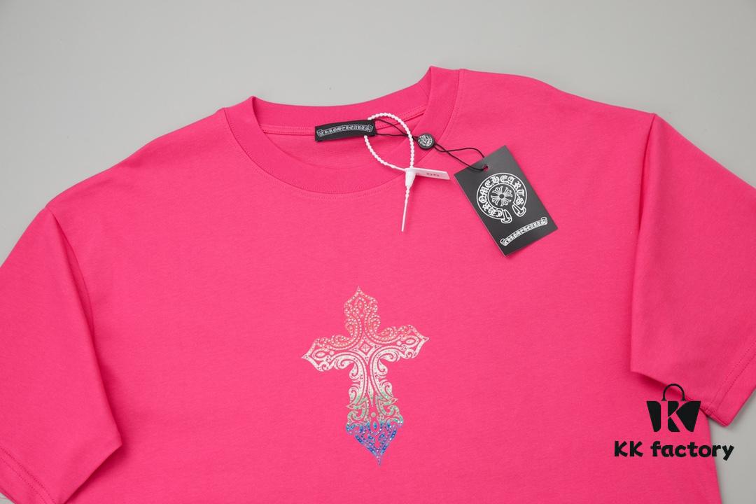 Ch*ome Hearte CH 25SS Spring Collection New Arrival Silicone Print Rhinestone Short Sleeve T-Shirt