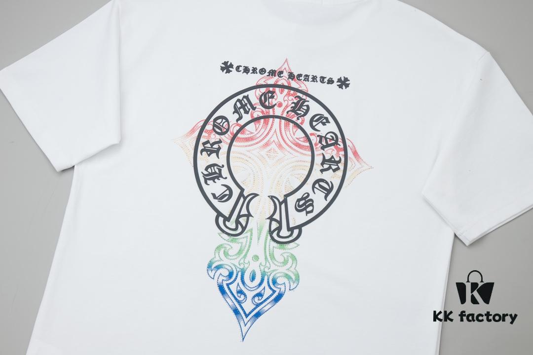 Ch*ome Hearte CH 25SS Early Spring New Arrival Silicone Print Rhinestone Short Sleeve T-Shirt