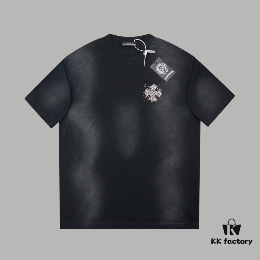 Chrome Hearts CH 25SS Spring New Arrival Rhinestone Embellished Short Sleeve T-Shirt