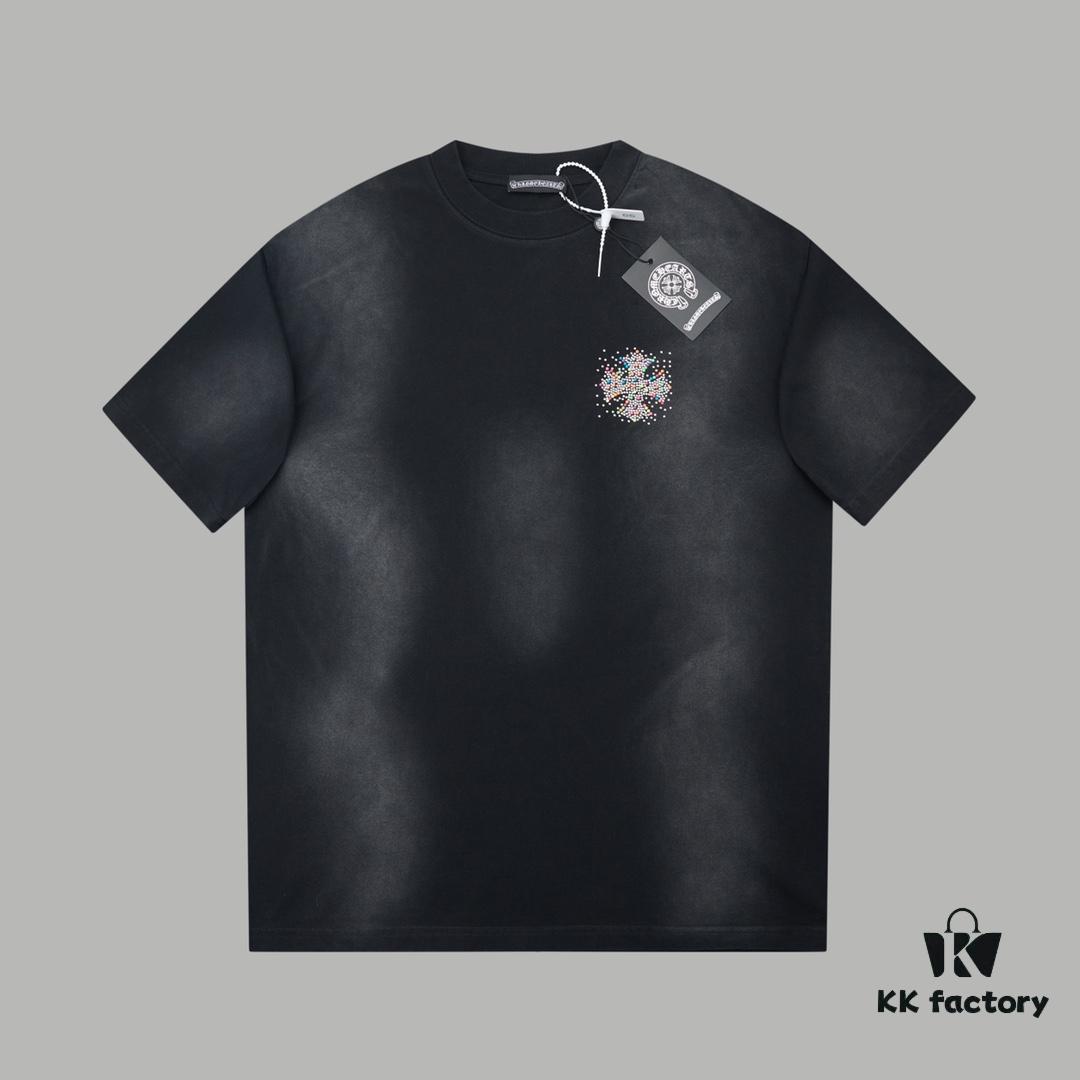 Chrome Hearts CH 25SS Spring New Arrival Rhinestone Embellished Short Sleeve T-Shirt