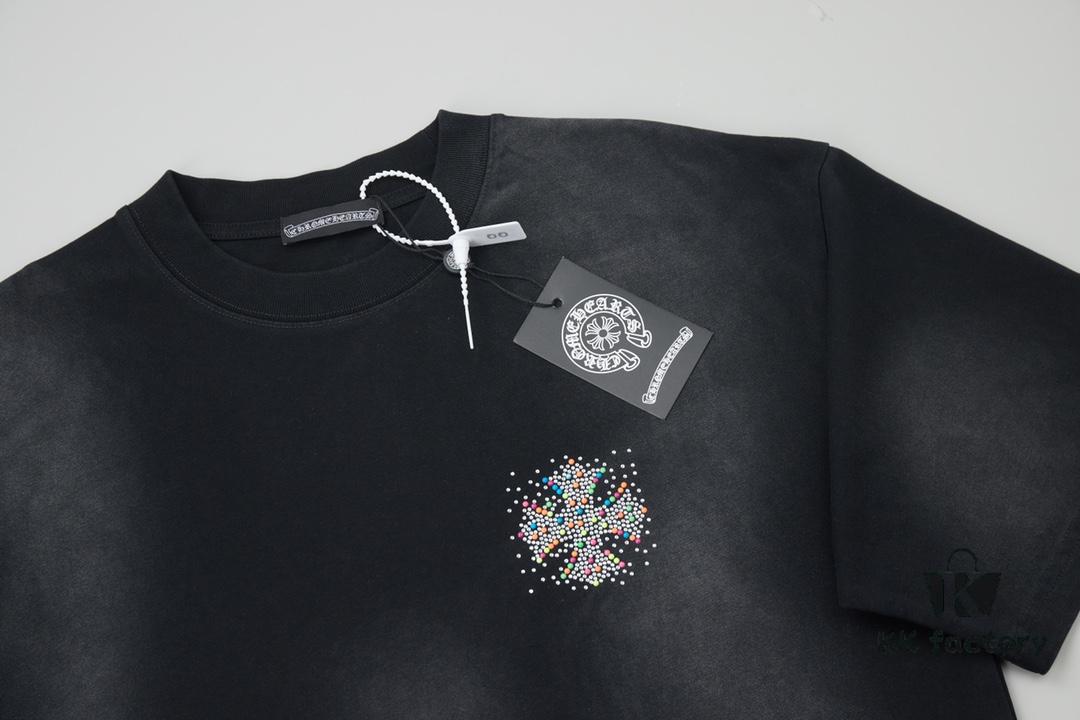 Chrome Hearts CH 25SS Spring New Arrival Rhinestone Embellished Short Sleeve T-Shirt
