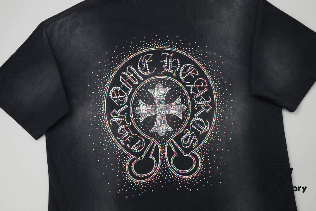 Chrome Hearts CH 25SS Spring New Arrival Rhinestone Embellished Short Sleeve T-Shirt