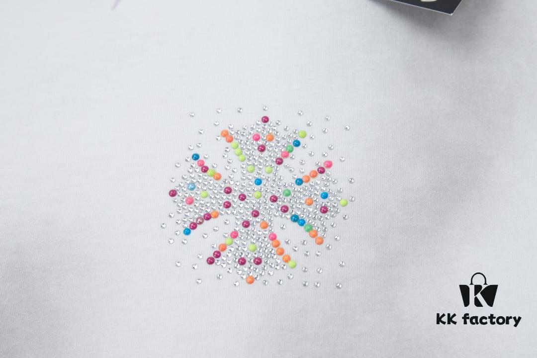 Chrome Hearts CH 25SS Spring Collection Rhinestone Embellished Short Sleeve T-Shirt