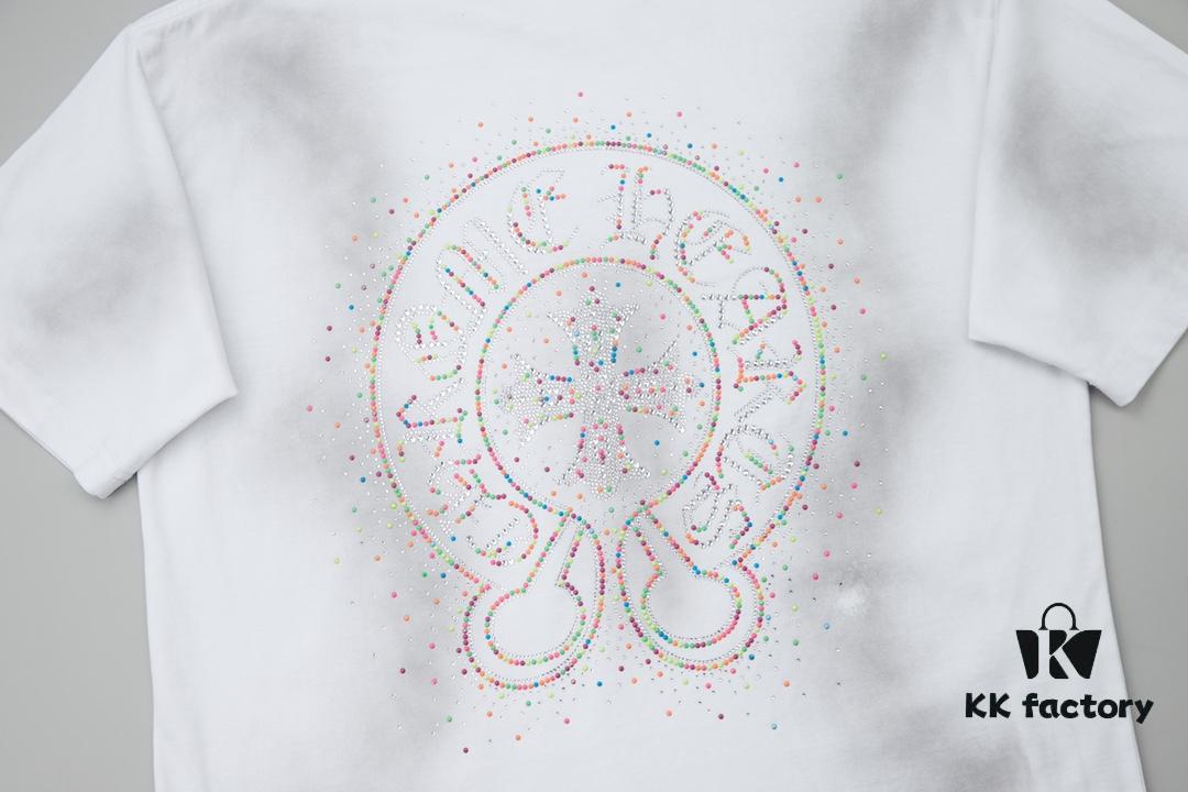 Chrome Hearts CH 25SS Spring Collection Rhinestone Embellished Short Sleeve T-Shirt