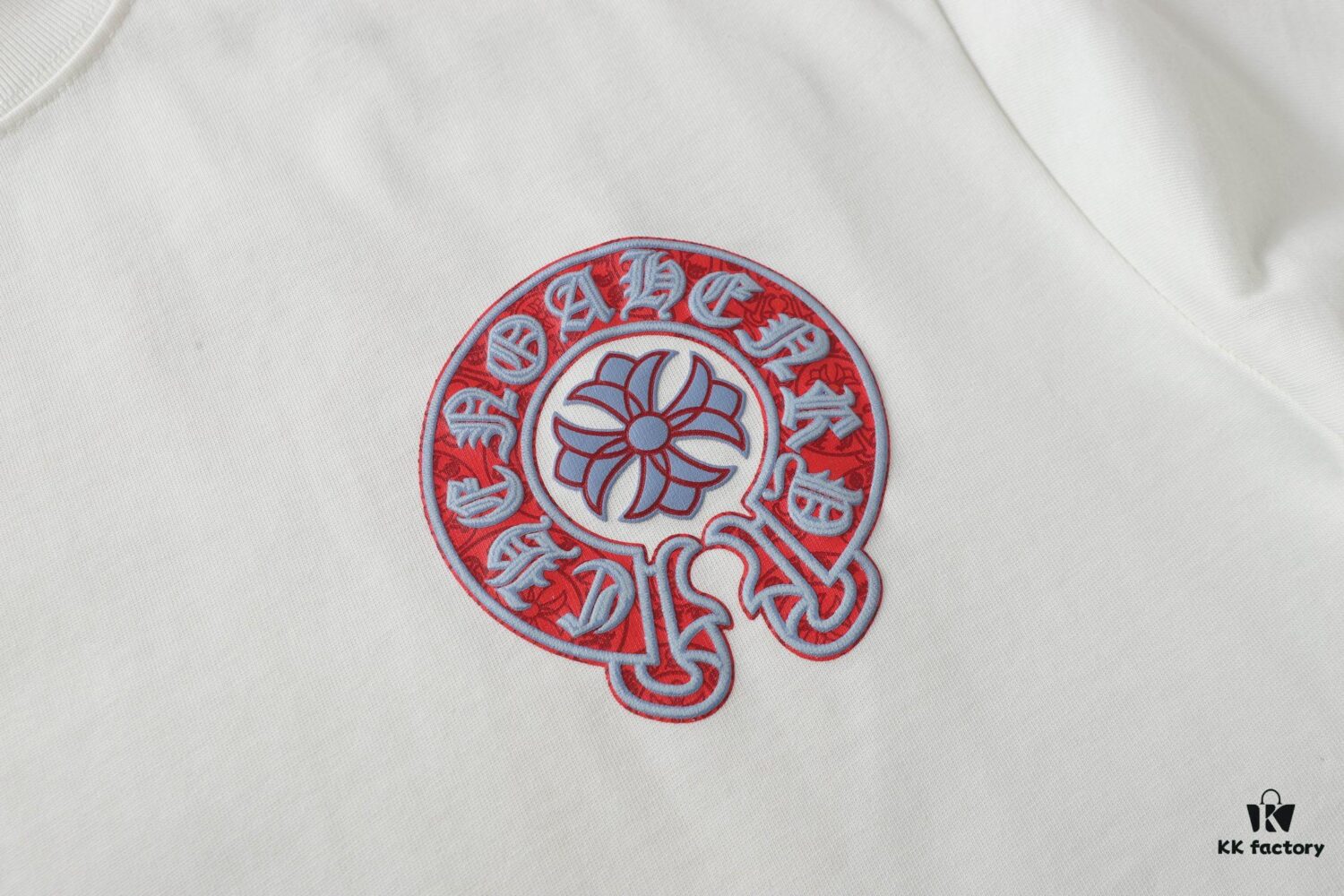 Chrome Hearts CH Horse Hoof Painted Foaming Short Sleeve T-Shirt