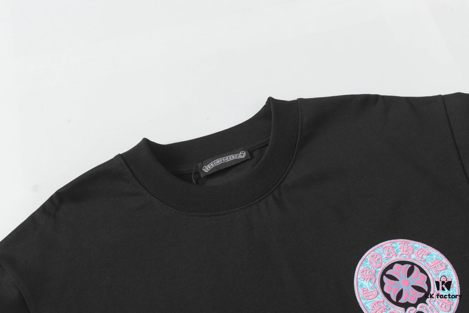 Chrome Hearts CH Horse Hoof Multicolor Painted Puff Print Short Sleeve T-Shirt