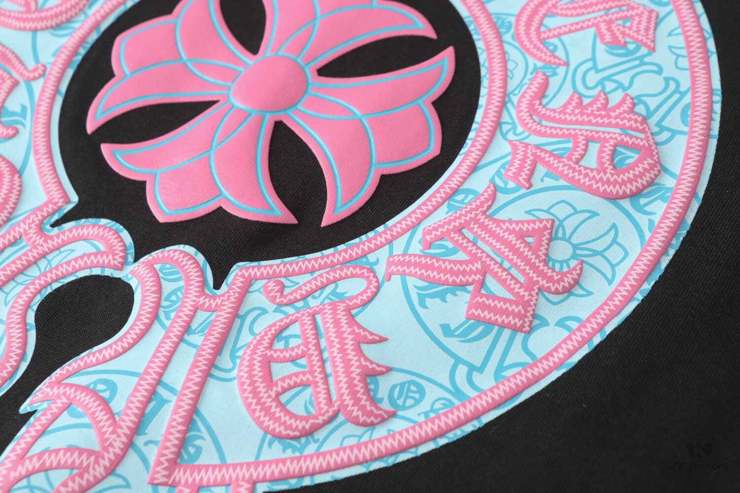 Chrome Hearts CH Horse Hoof Multicolor Painted Puff Print Short Sleeve T-Shirt