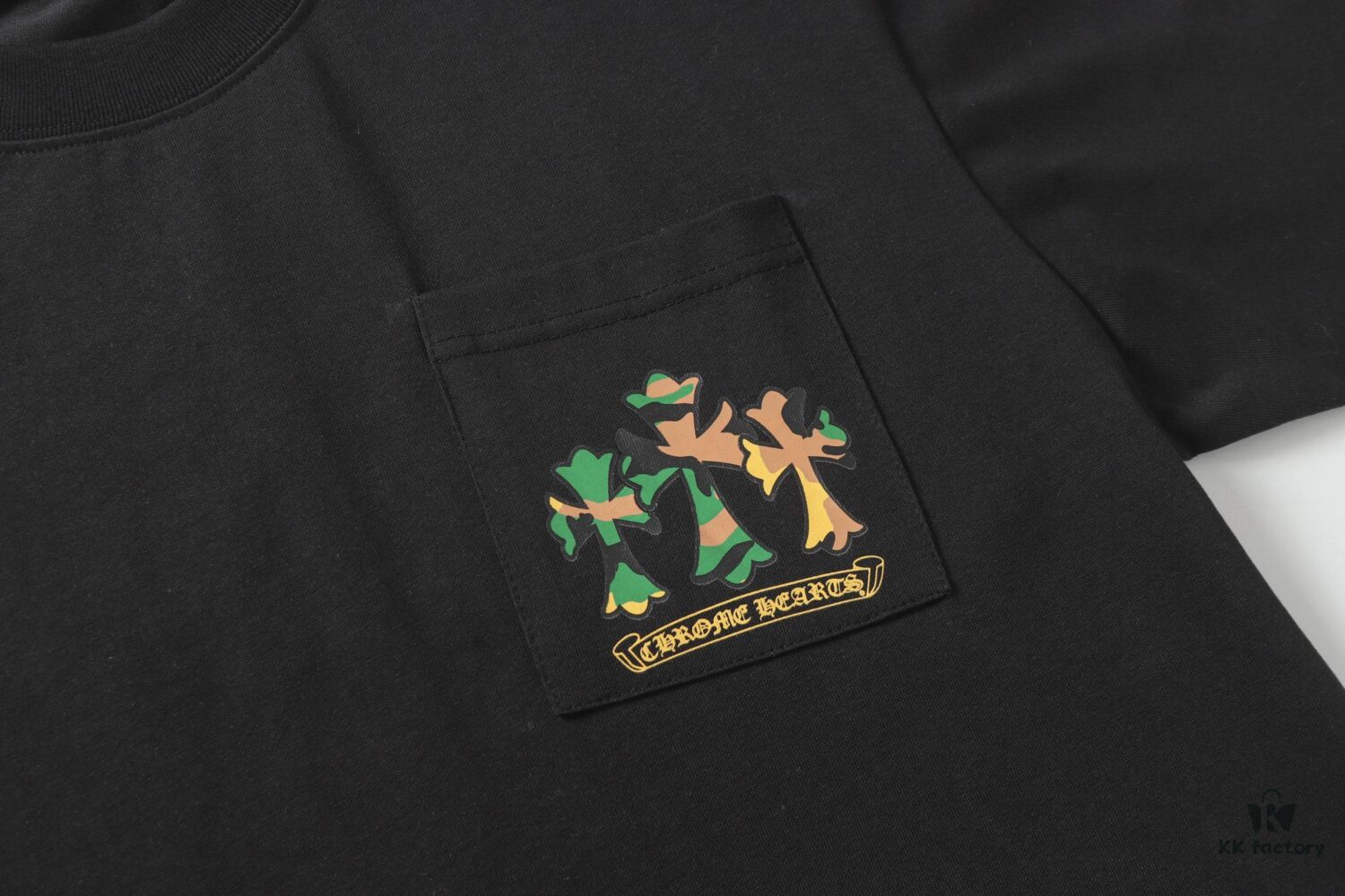 Chrome Hearts CH Horse Hoof Painted Cross Short-Sleeve T-Shirt